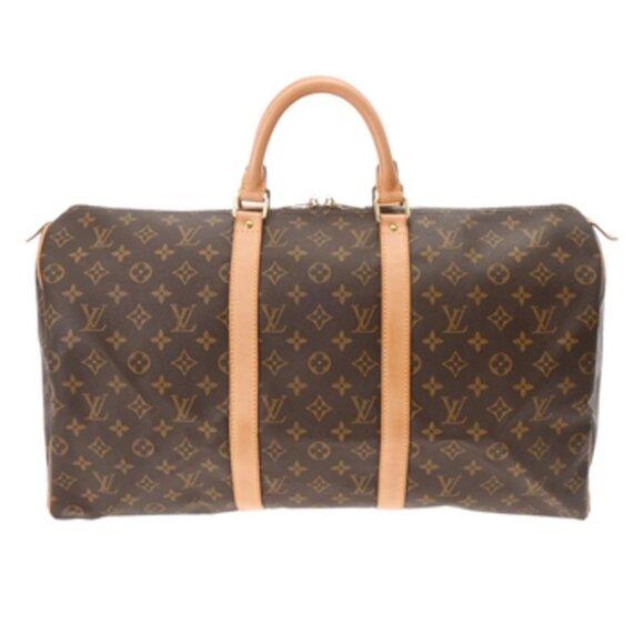 LOUIS VUITTON Brown Monogram Keepall 50 Boston Bag - Picture 1 of 11